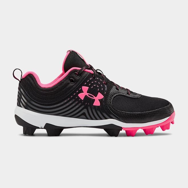 Under Armour Glyde RM - Damske Softball Obuv - Čierne/Ruzove